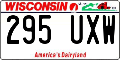 WI license plate 295UXW