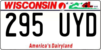 WI license plate 295UYD