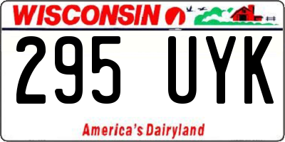 WI license plate 295UYK