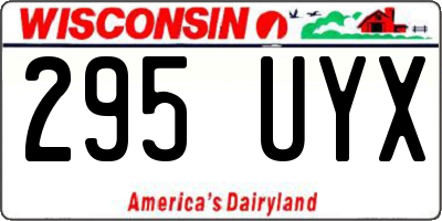 WI license plate 295UYX