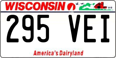 WI license plate 295VEI