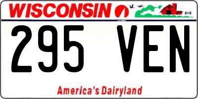 WI license plate 295VEN