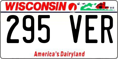 WI license plate 295VER