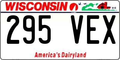WI license plate 295VEX
