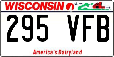 WI license plate 295VFB