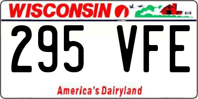WI license plate 295VFE