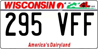 WI license plate 295VFF