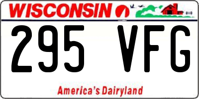 WI license plate 295VFG