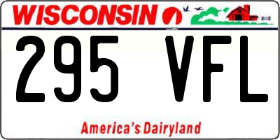 WI license plate 295VFL