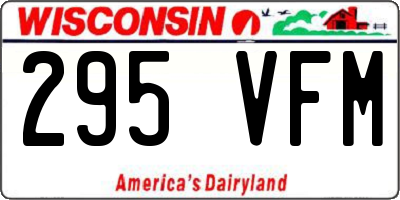 WI license plate 295VFM