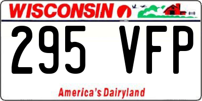 WI license plate 295VFP