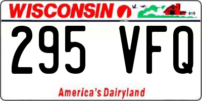 WI license plate 295VFQ