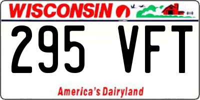 WI license plate 295VFT