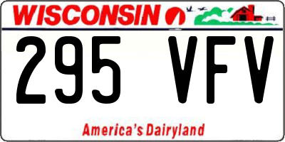 WI license plate 295VFV