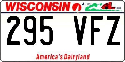 WI license plate 295VFZ