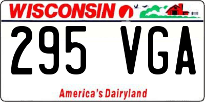 WI license plate 295VGA