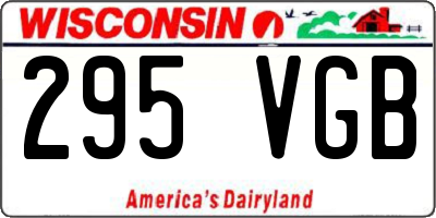 WI license plate 295VGB
