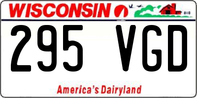 WI license plate 295VGD