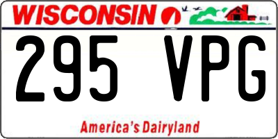 WI license plate 295VPG