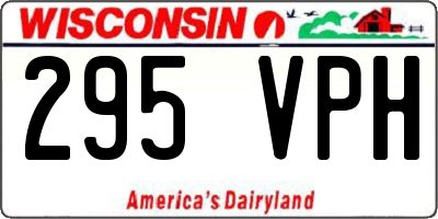 WI license plate 295VPH