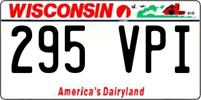 WI license plate 295VPI