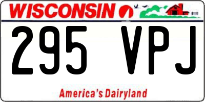 WI license plate 295VPJ