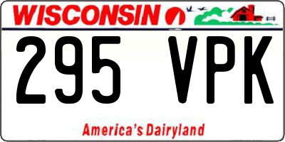 WI license plate 295VPK