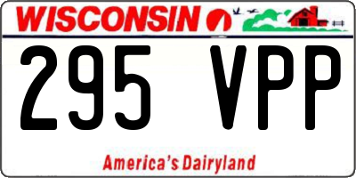 WI license plate 295VPP