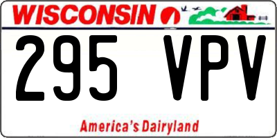 WI license plate 295VPV