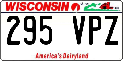 WI license plate 295VPZ