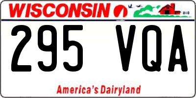 WI license plate 295VQA