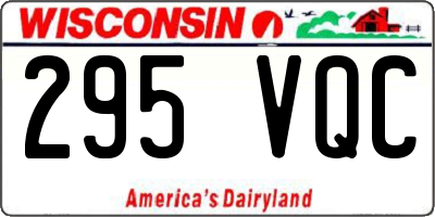 WI license plate 295VQC