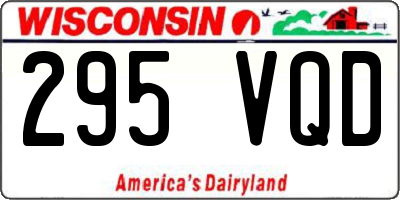 WI license plate 295VQD