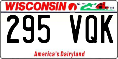 WI license plate 295VQK