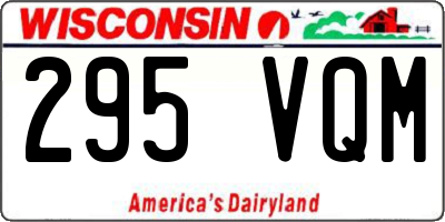 WI license plate 295VQM