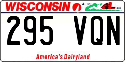 WI license plate 295VQN