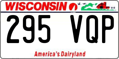 WI license plate 295VQP