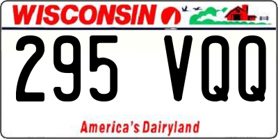 WI license plate 295VQQ