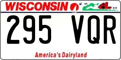 WI license plate 295VQR