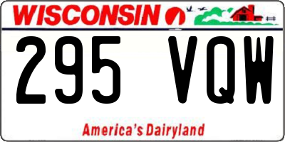 WI license plate 295VQW