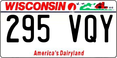 WI license plate 295VQY