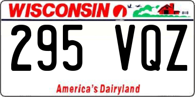 WI license plate 295VQZ
