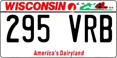 WI license plate 295VRB