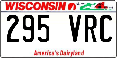 WI license plate 295VRC