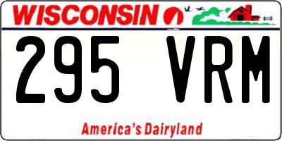 WI license plate 295VRM