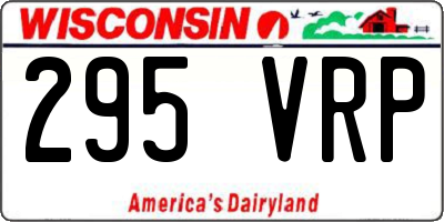 WI license plate 295VRP