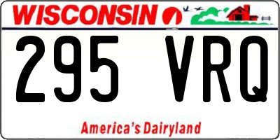 WI license plate 295VRQ