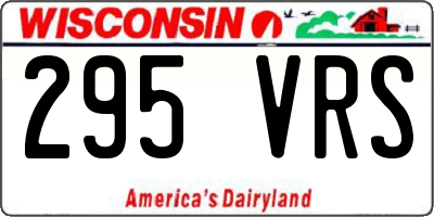 WI license plate 295VRS