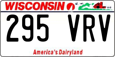 WI license plate 295VRV
