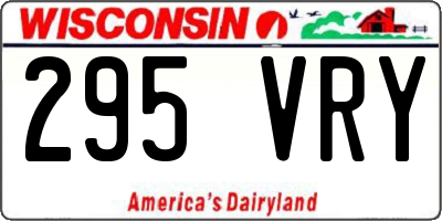 WI license plate 295VRY